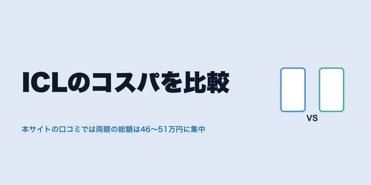 ICLのコスパを比較｜口コミ5人の総額と選び方