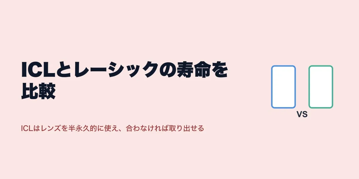 ICLとレーシックの寿命を比較｜長く使えるのは？